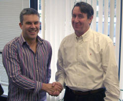 L-R: Rob Robinson, Marketing Director, Stardraw.com and Lynn Martin, President, NAPA
